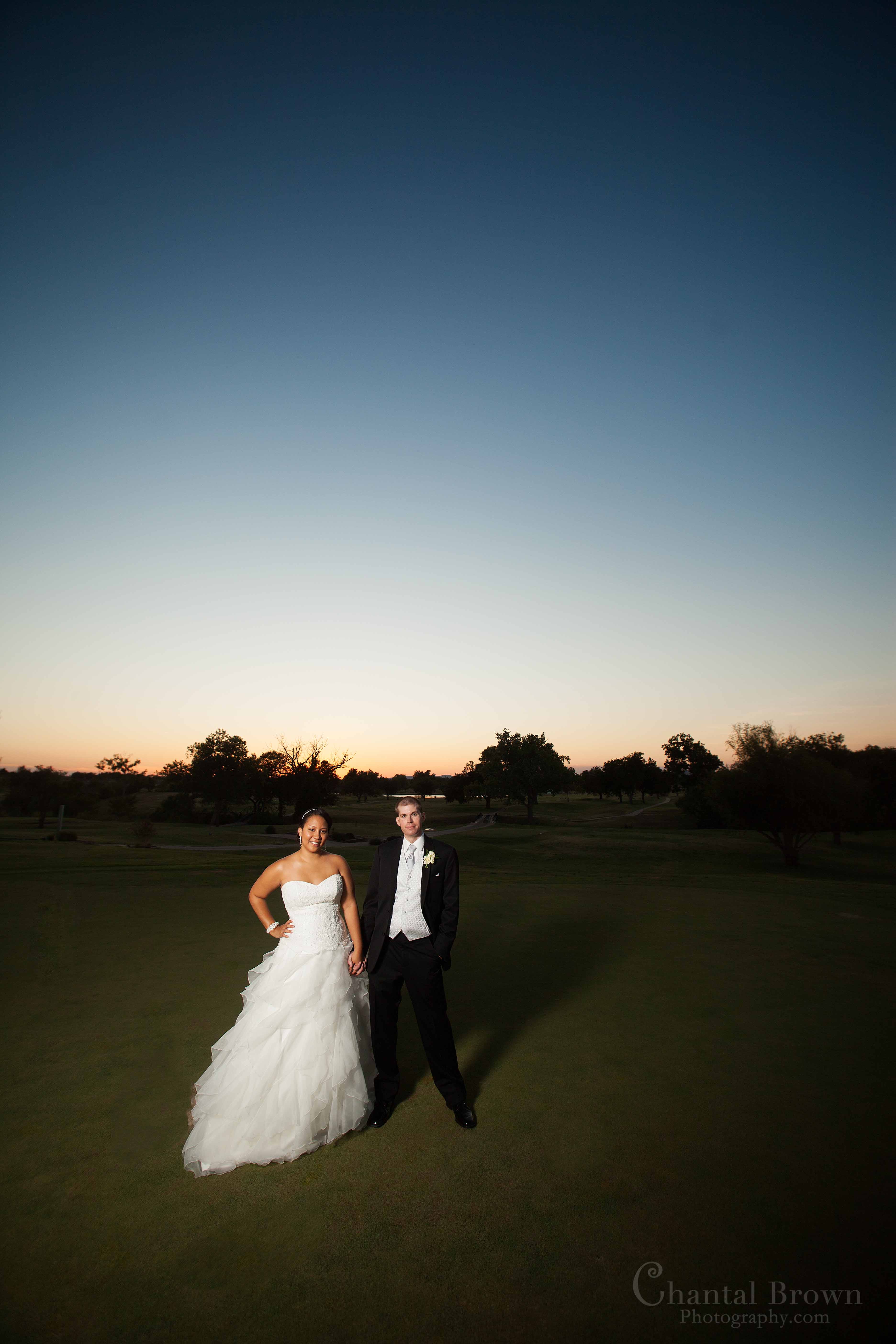 sunset-wedding-field-Lawton-country-club-Wedding59 bride groom sunset wedding in Lawton Country Golf Club field Oklahoma